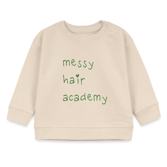 Organic baby sweatshirt with print - natural raw